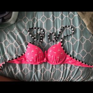 Pink flamingo bath suit top!!